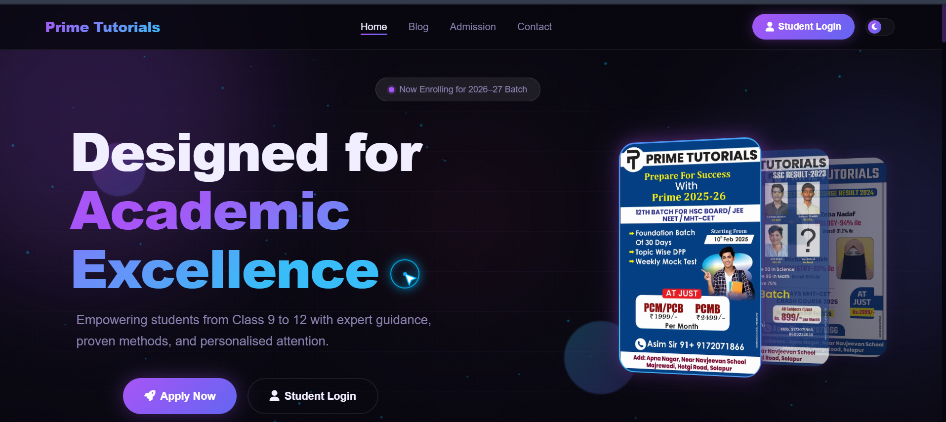 Prime Tutorials – Designed for Academic Excellence